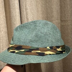 Green Camouflage Band Fedora